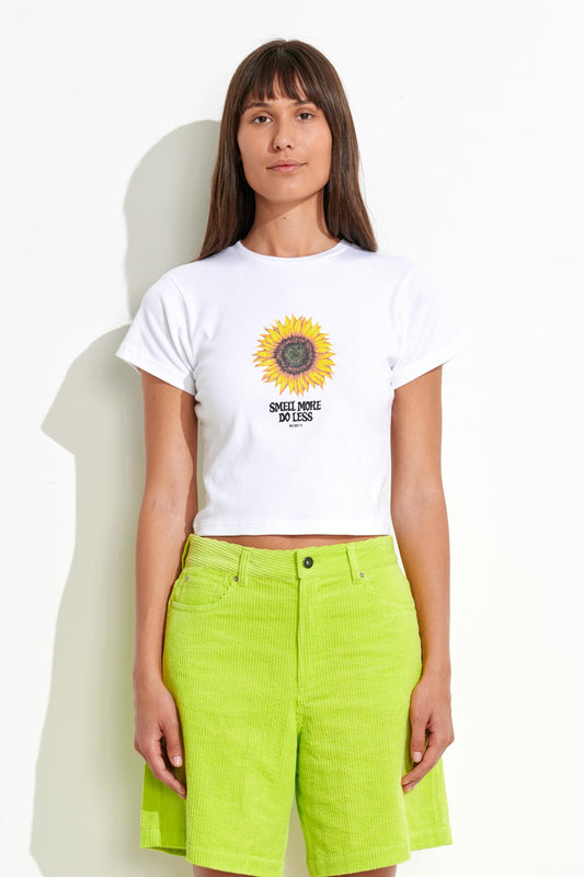 GARDEN BURN RIB TEE - White