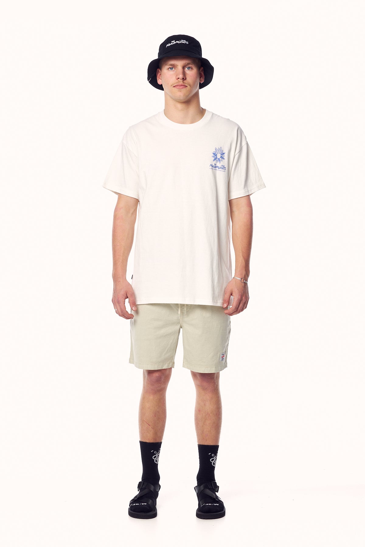 SATURN SATIN 50/50 SS TEE - WASHED WHITE
