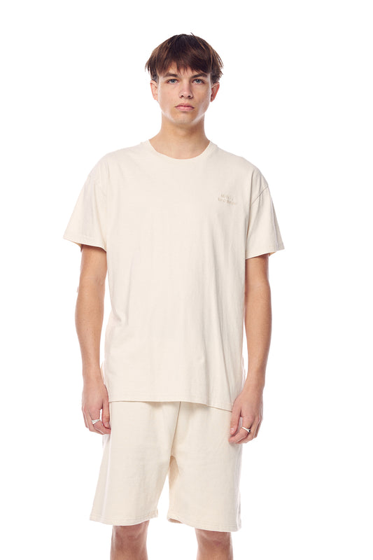 MISFIT ORGANICS JERSEY SS TEE - Unbleached