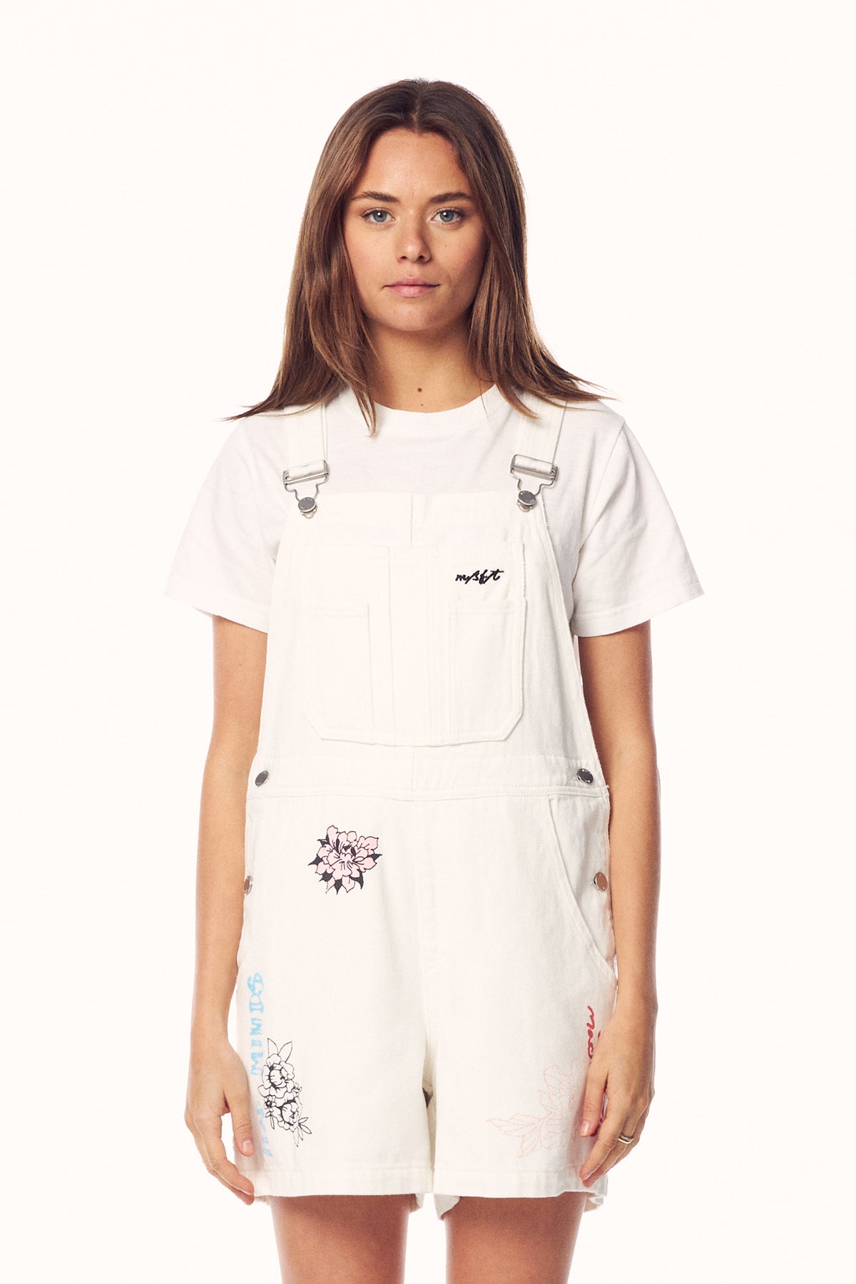 HEAVENLY PEOPLE SHORT OVERALL - White Multi