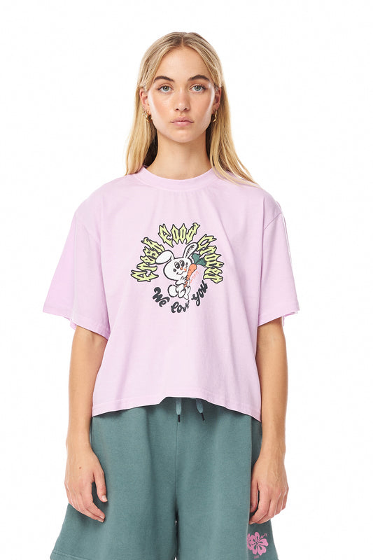 FOOD COURT BOXY TEE - Lilac