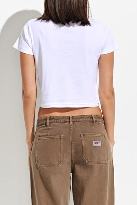 YUM RIB TEE - White